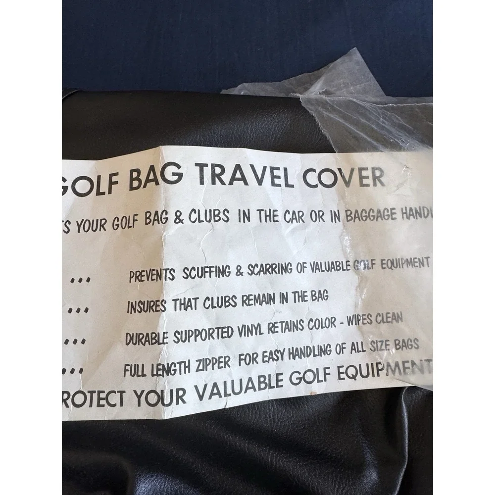 Vinyl Golf Bag Cover Vintage? Black 48